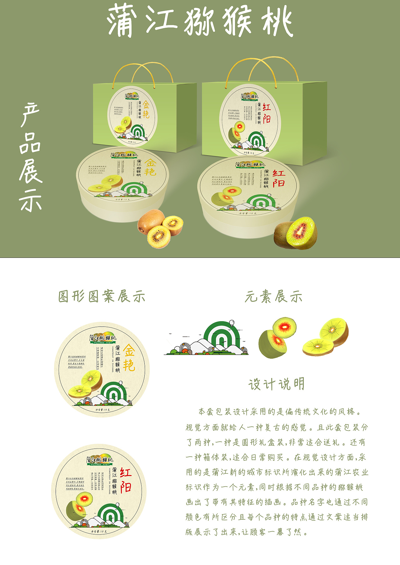 獼猴桃水果包裝盒與禮盒設(shè)計(jì) 天然之味，匠心呈現(xiàn)